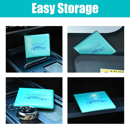 Pacific Mailer Auto Registration and Insurance Card Holder 2 Packs Car Document ID Holder Glove Box Organizer Car Accessories, Black