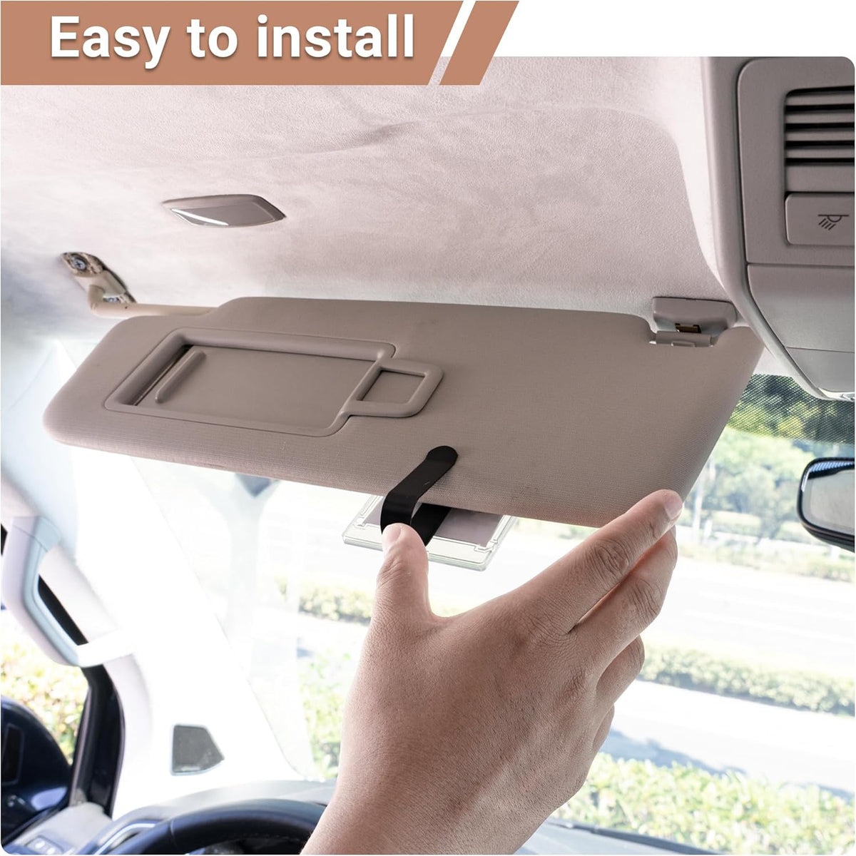 Yuoyar 4 Packs Magnetic Car Picture Holder for Visor - Car Photo Holder with Clips for Easy Display - Visor Clip Photo Frame for 3 Inch Photos