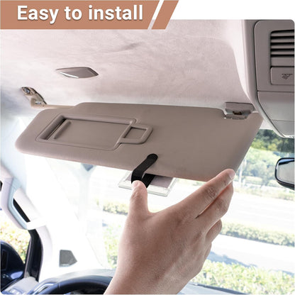 Yuoyar 4 Packs Magnetic Car Picture Holder for Visor - Car Photo Holder with Clips for Easy Display - Visor Clip Photo Frame for 3 Inch Photos