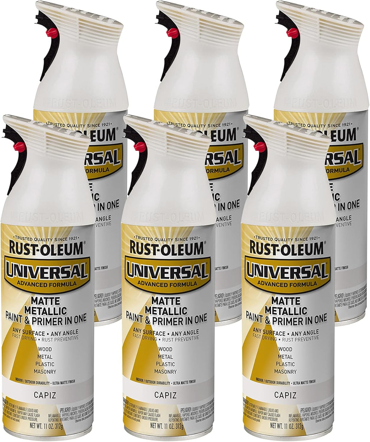 Rust-Oleum 302151 Universal All Surface Clear Topcoat Spray, 11 oz, Dead Flat Clear - Colors B