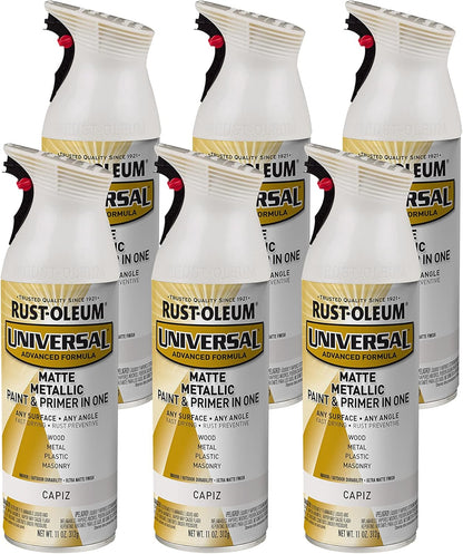 Rust-Oleum 302151 Universal All Surface Clear Topcoat Spray, 11 oz, Dead Flat Clear - Colors B