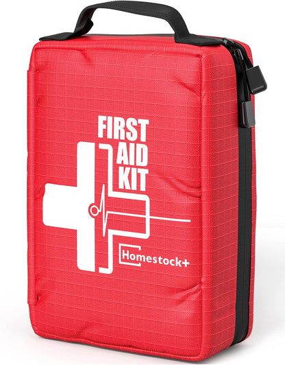 First Aid Kit, Professional Trauma First Aid Kit with Labelled Compartments Molle System for Car, Hiking, Backpacking, Camping, Traveling, and Cycling