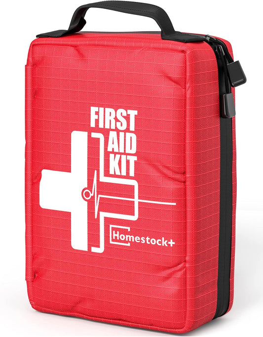 First Aid Kit, Professional Trauma First Aid Kit with Labelled Compartments Molle System for Car, Hiking, Backpacking, Camping, Traveling, and Cycling