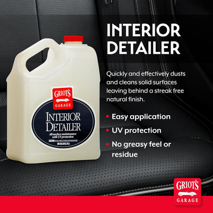 Griot's Garage Interior Detailer, Light-Duty Car Cleaner for All Surfaces, Including Vinyl, Leather, Metal, Plastic, Glass, and More, 10975, 22oz