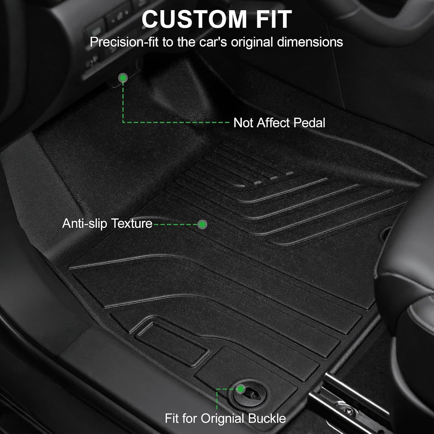 Floor Mats for 2025 2020-2024 Nissan Sentra, TPE All Weather Durable Floor Liners for Nissan Sentra Accessories