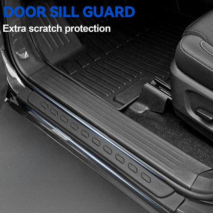 Floor Mats Set for Nissan Rogue 2026 2025 2024-2021 Accessories, Full Coverage All Weather Floor Mats Cargo Mat with Backrest Protectors & Door Sill Guards (Not for Sport)