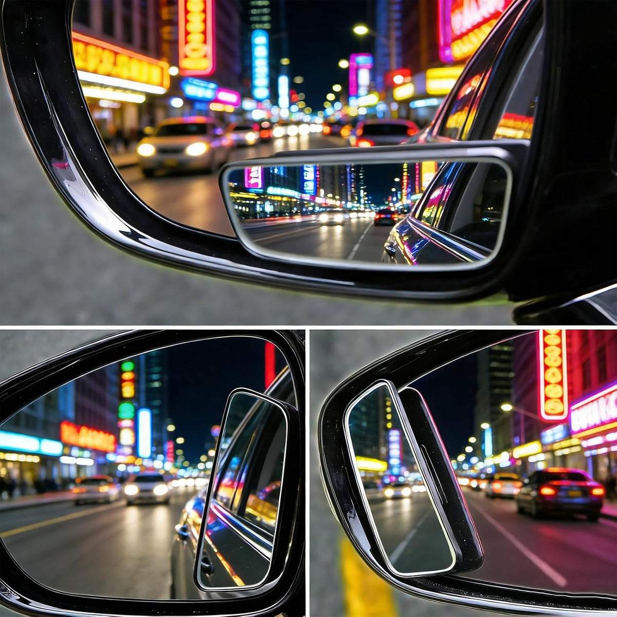 2PCS Car Blind Spot Mirror, Wideangle Rearview Mirror, Automobile Side Looking Glass, Universal Vehicle Parking Aid Tool