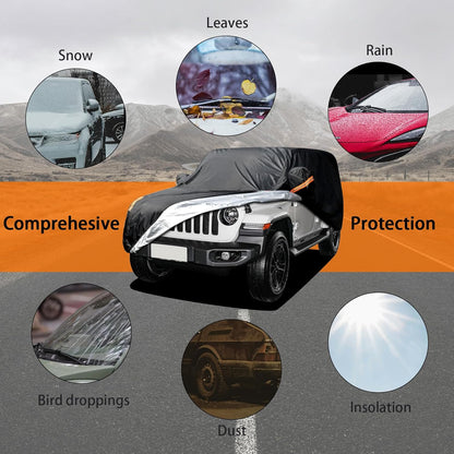 Full Car Covers for Sedan, Car Cover Waterproof All Weather Windproof Dustproof UV Protection Scratch Resistant Indoor Outdoor Univers
