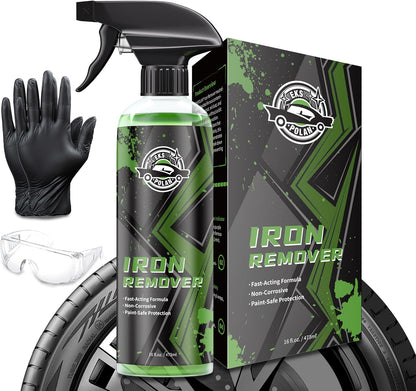 Iron Remover Car Detailing – Iron Decon Spray, Pulls Out Brake Dust, Rust & Fallout -Effective on Wheels & Paint,pH Neutral Formula - 16 fl. oz.