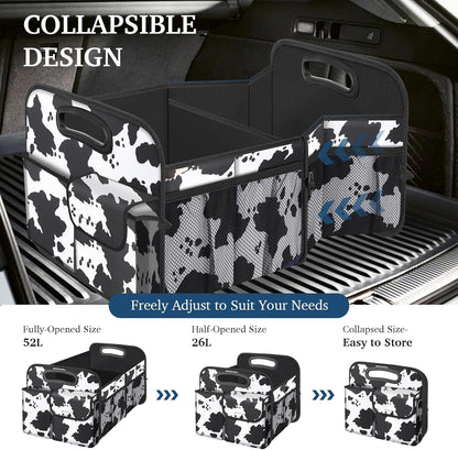 Femuar Car Trunk Organizer with Large Capacity Waterproof Car Accessories for Women & Men, Collapsible Trunk Organizer for Suv/Jeep/Sedan,Tools (Black, Standard)