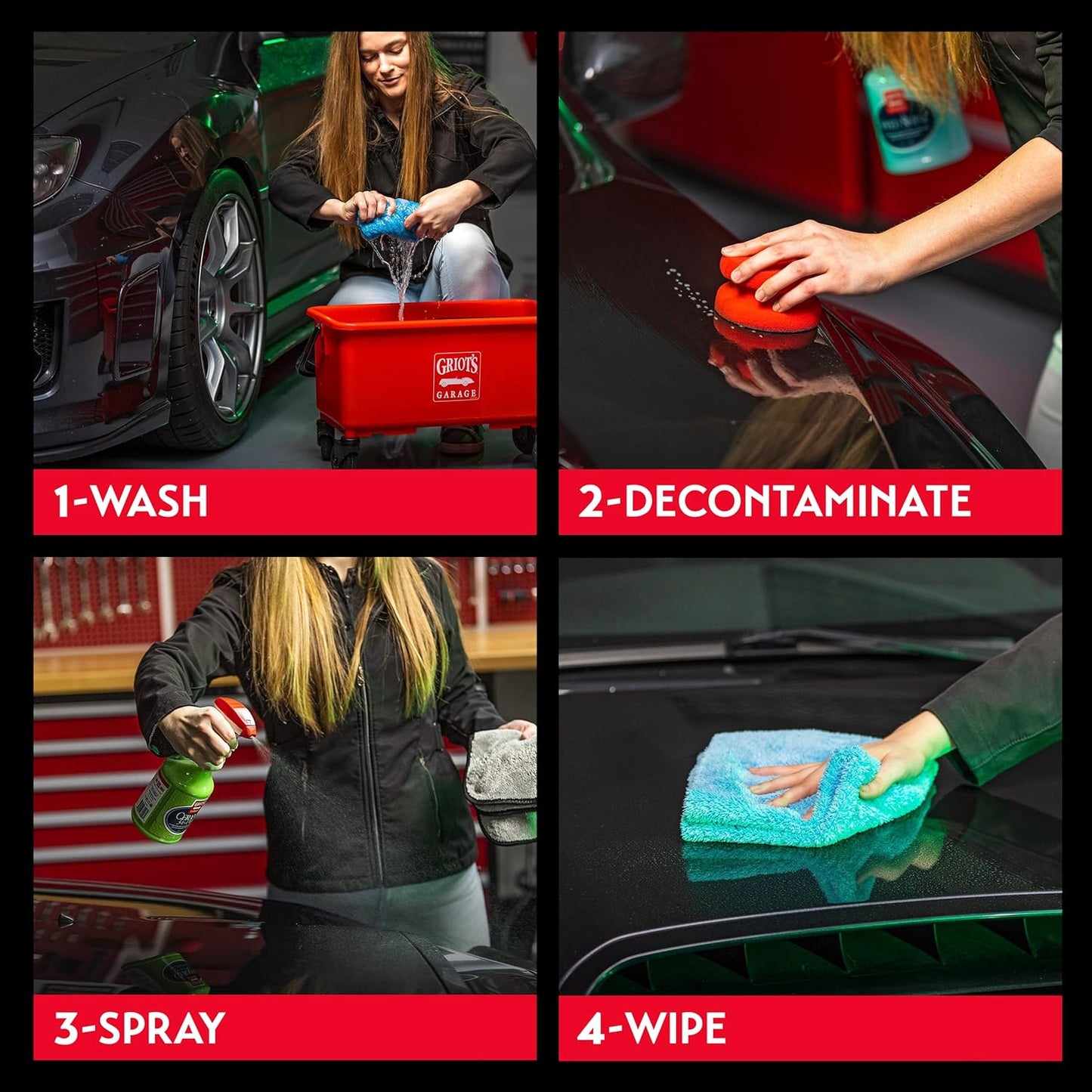 Griot’s Garage Ceramic 3-in-1 Wax, SiO2 Spray for Cars, Trucks, and RV’s, Provides Protection and Water Beading on Paint, Wheels, Plastic, Rubber Trim, Chrome, and More, 10978, 22 oz