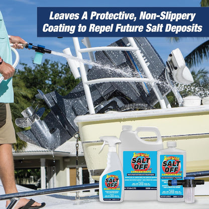 STAR BRITE Salt Off Concentrate - Ultimate Salt Remover Wash & Marine Engine Flush for Boats, Vehicles, Trailers, and More - 128 OZ Gallon (093900N)