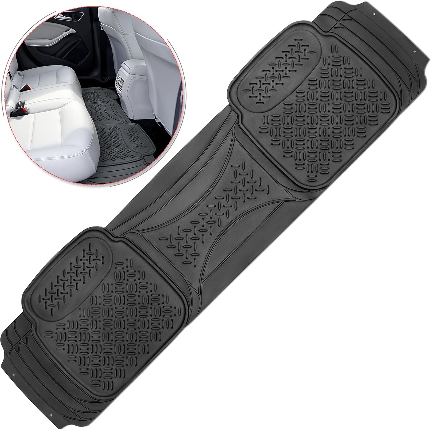 VaygWay Heavy Duty Cargo Liner Trunk Floor Mat – All Weather Trunk Protection Floor Mat - Black Rubber Trimmable Durable Cargo Auto Mat – Universal Fit Car SUV Truck Auto