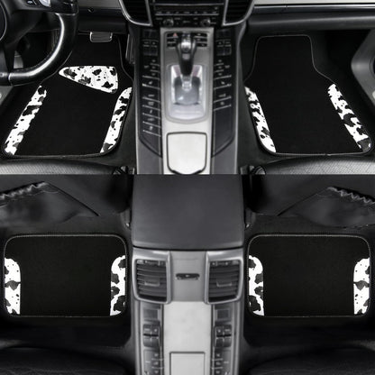 CAR PASS Waterproof Universal Car Floor Mats, Leopard Print Car Mats Fit for SUV,Vans,sedans, Trucks,Set of 4pcs Car Carpet with Driver Heel Pad and Nibs Backing, Leopard Car Accessories Gray Leopard