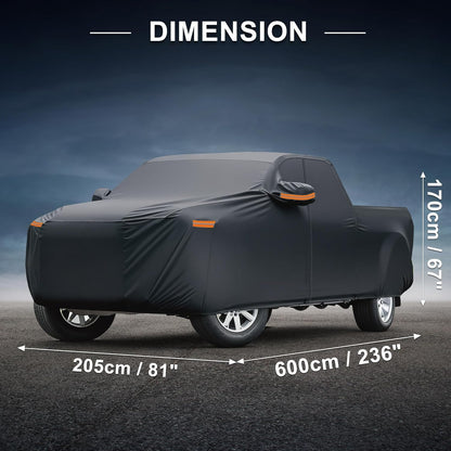 X AUTOHAUX Car Cover for Honda Civic Sedan/Coupe 210D-PU Outdoor Full Car Cover All Weather with Door Zipper for Waterproof Windproof Sun Rain Snow Protection