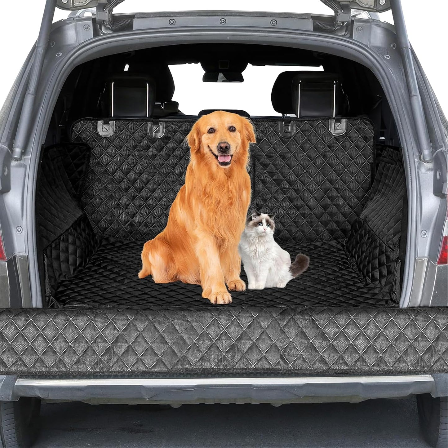 SUV Cargo Liner for Dogs, 200 * 135cm Pet Dog Car Seat Cover with Side Flaps for SUVs Backseats, Dog Car Trunk Seat Protector Cover Mat for Universal Car Trunk Pet (79inch*53.14inch)