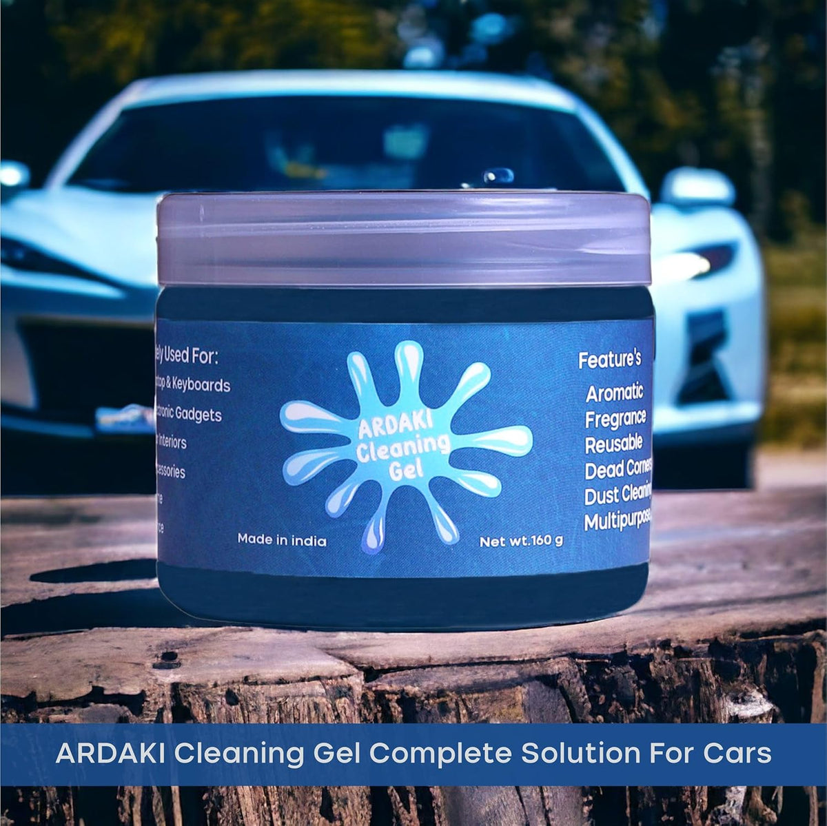Car Cleaning Gel Multipurpose Car AC Vent Interior Dust Cleaning Gel Jelly Car Interior Keyboard PC Laptop Electronic Gadget Cleaning Kit with Fregrance (Cleaning Gel + Windshield Tablet)