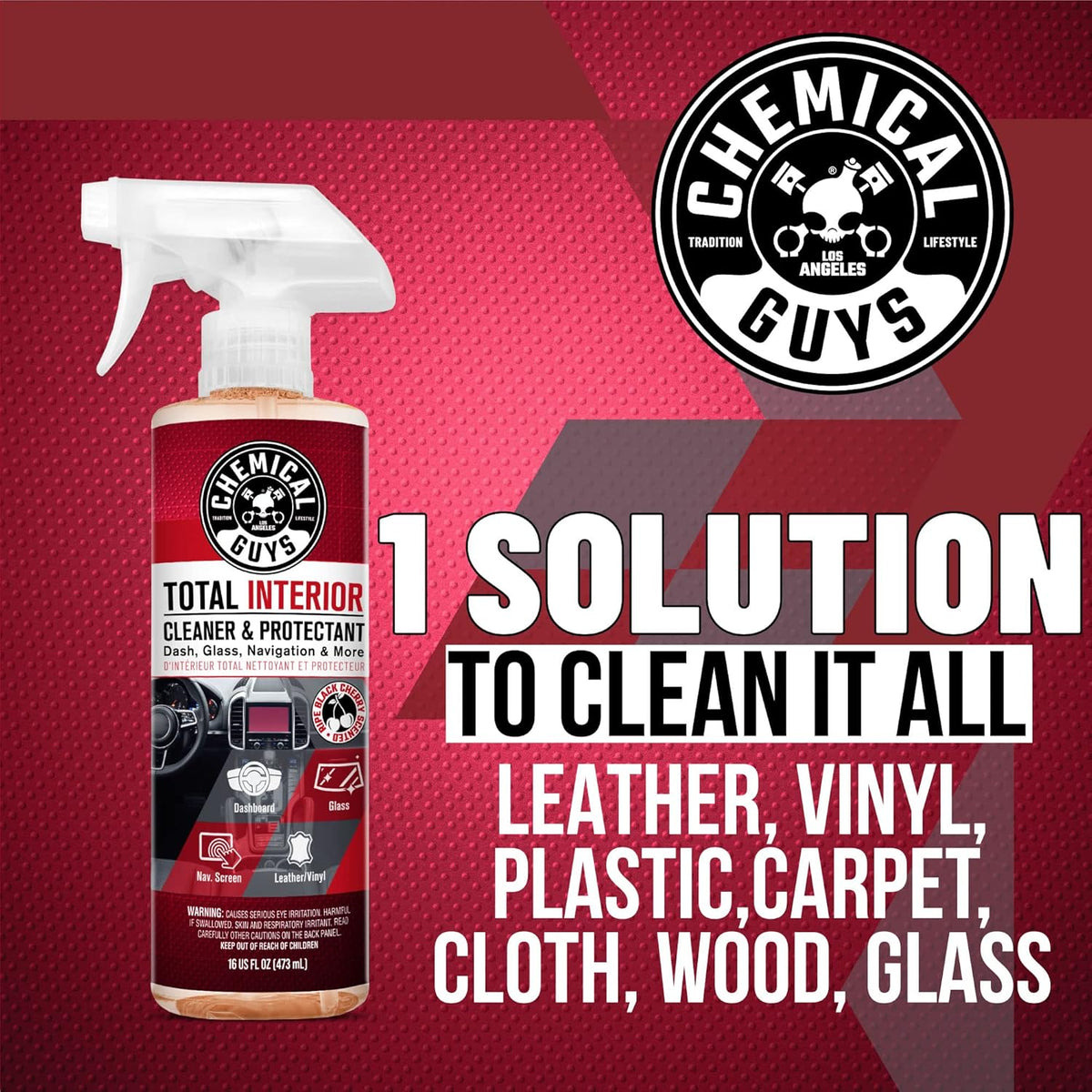 Chemical Guys Total Interior Cleaner Variety Kit With Storage Bag New Car And Black Cherry Scents Microfiber Towels Giftable Car Care Set