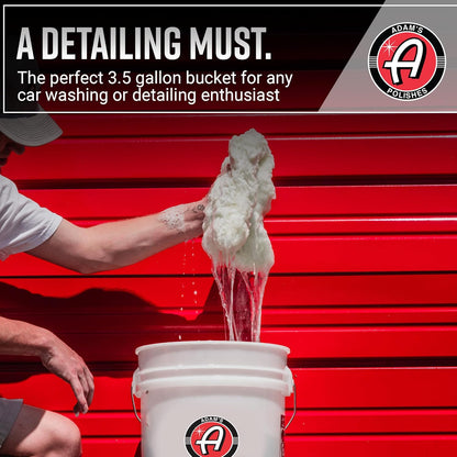Adam's Polishes Car Wash Bucket (5 Gallon Bucket + Grit Guard + Gamma Seal Lid), Perfect Car Tool for Washing & Garage Storage, Stores Car Wash Soap, Foam Cannon, Foam Gun, Microfiber Towels & More