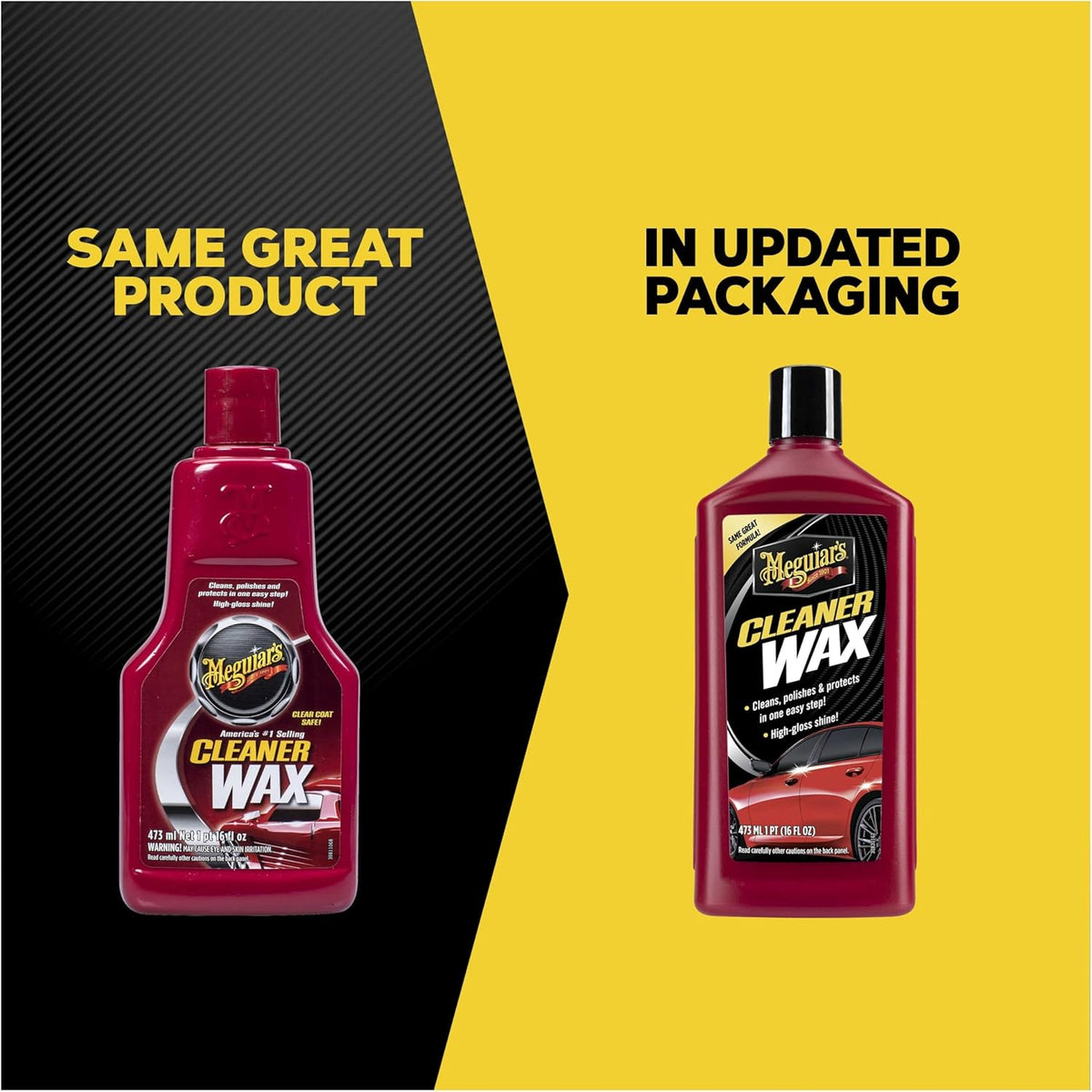 Meguiar’s Cleaner Wax, Liquid Car Wax For Diy Drivers & Detailers—Cleans, Polishes And Protects; Use On Exterior Paint And Clear Coat Surfaces On Cars, Trucks & Suvs - 16 Oz Bottle