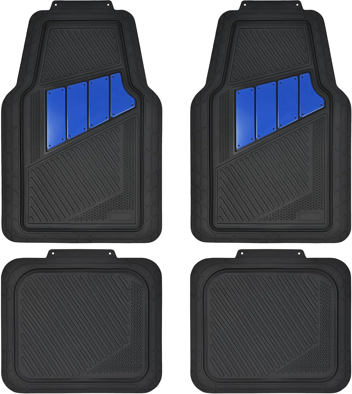 CAR PASS Heavy Duty Rubber Floor Mats 4-Piece,Pink Car Mats Full Sets Anti-Slip,Waterproof Universal Trim-to-Fit for Car SUV Truck, Durable All Weather Automotive Car Mats for Women,Girly(All Pink)