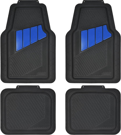 CAR PASS Heavy Duty Rubber Floor Mats 4-Piece,Pink Car Mats Full Sets Anti-Slip,Waterproof Universal Trim-to-Fit for Car SUV Truck, Durable All Weather Automotive Car Mats for Women,Girly(All Pink)