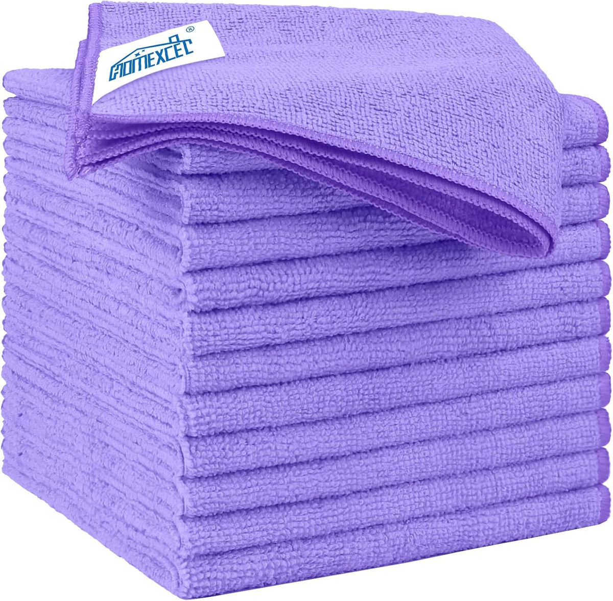 HOMEXCEL Microfiber Cleaning Cloth 12 Pack, 12.5 x 12.5 inch Microfiber Towels for Cars, Ultra Absorbent Washing Cloth, Lint Free Streak Free Cleaning Rags for Car, Kitchen, and Window (Grey)