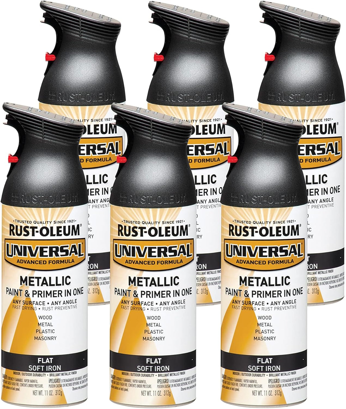 Rust-Oleum 302151 Universal All Surface Clear Topcoat Spray, 11 oz, Dead Flat Clear - Colors B