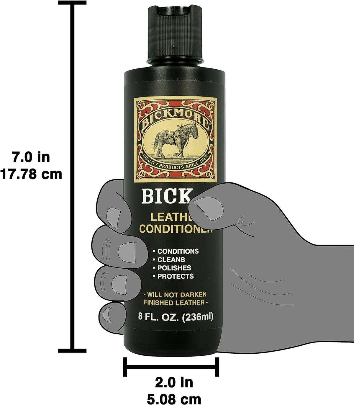 Bickmore Bick 4 Leather Conditioner 8 oz - Cleaner & Conditioner - Restore Polish & Protect All Smooth Finished Leathers