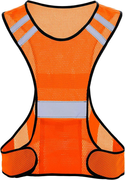 TCCFCCT Reflective Running Vest, High Visibility Running Gear with Large Pocket