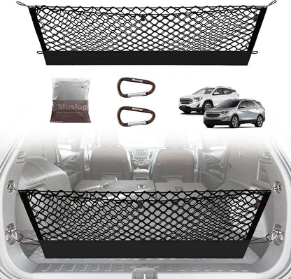 Muslogy Truck Bed Cargo Net Trunk Netting Compatible with 2023-2025 2026 Honda CR-V Accessories, Pickup Cargo Organizer SUV Sedan Storage Net w/Heavy Duty Carabiners - Colors A