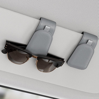 Sotfamily Sunglass Holder for Car Visor, Suede Cloth Magnetic Sunglass Organizer for Car Accessories, 2 Packs, Black