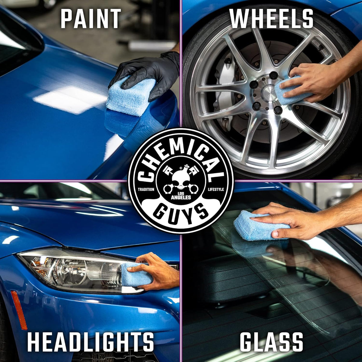 Chemical Guys HOL229 Ultimate Ceramic Coating Kit - HydroSlick HyperWax SiO2 Gel (16 fl oz) for Long-Lasting Shine & Protection, with 2 Premium Microfiber Applicators & 3 Workhorse Towels, (6 Items)