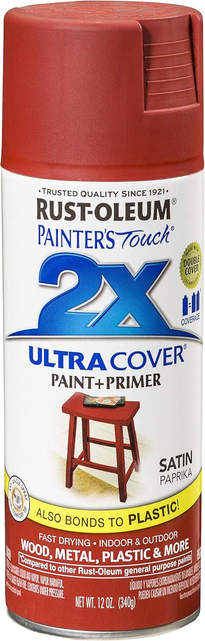 Rust-Oleum 334029 Painter's Touch 2X Ultra Cover Spray Paint, 12 oz, Gloss Clear - Colors E