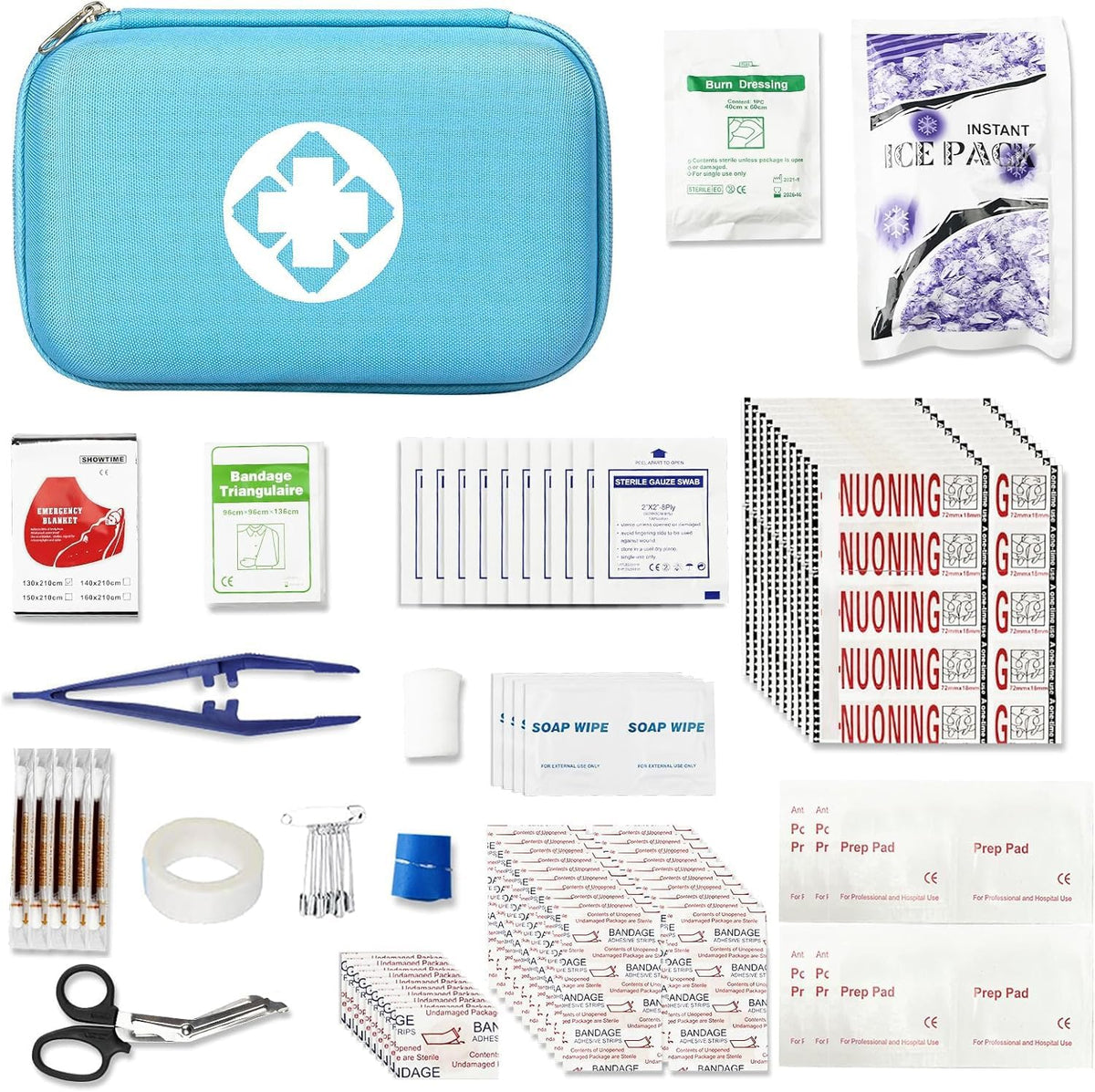 276PCS First Aid Kit Home Car Camping Hiking Emergency Supplies Small Compact Lovely Bag for School Outdoor, Basic Outdoor Essentials Survival Kit for Travel AMORNING