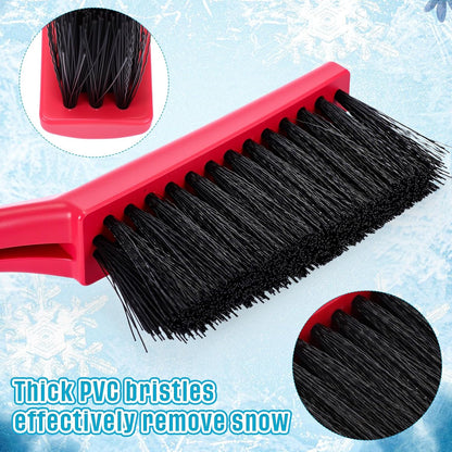 Uiifan 12 Pcs 16 Inch Winter Car Snow Brush Set Ice Scraper and Snow Brush for Car Windshield, Soft Bristle Head, 2 in 1 Winter Removal Tool for SUV and Truck Multi Functional Accessories Gift