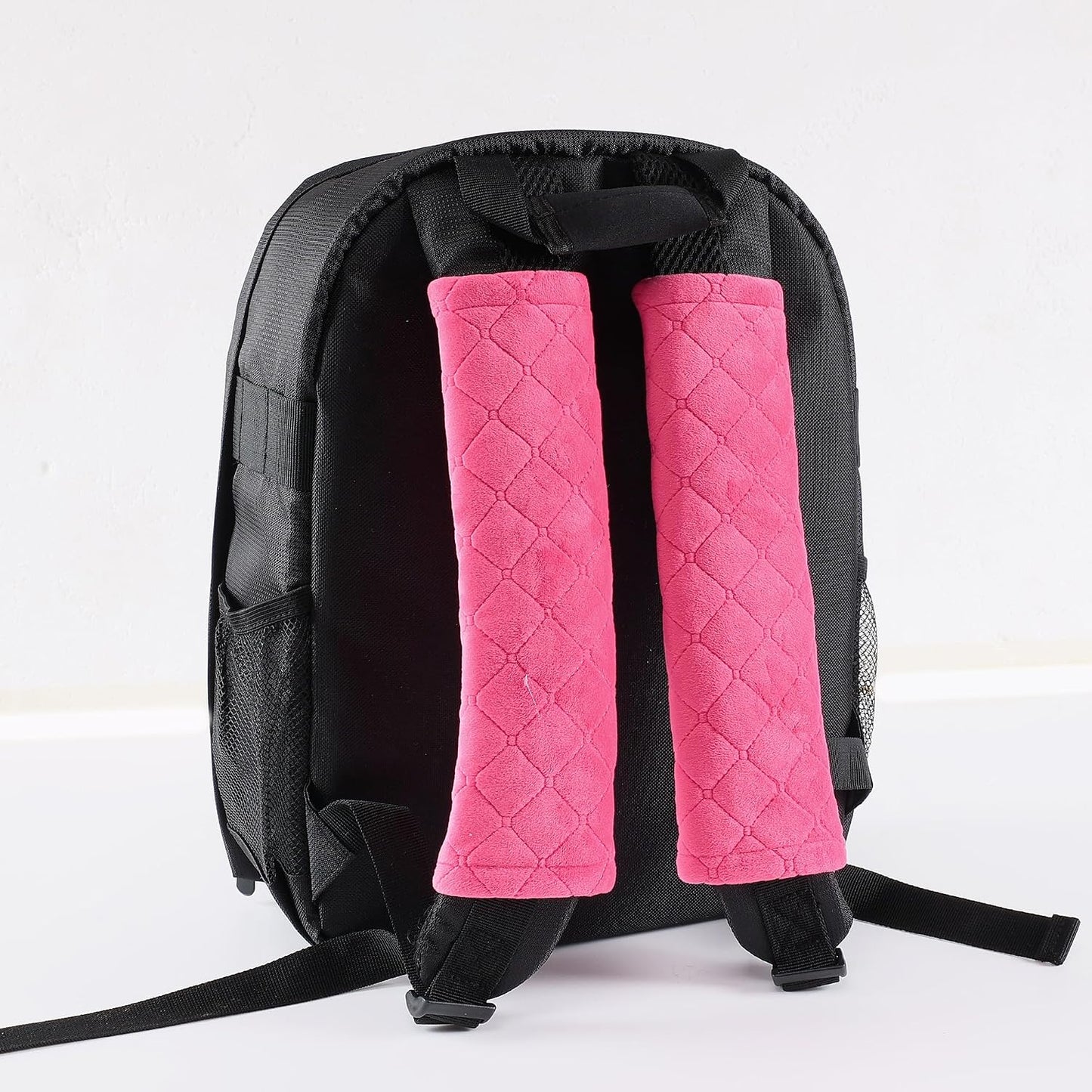 Amooca Soft Auto Seat Belt Cover Seatbelt Shoulder Pad 2 PCS for a More Comfortable Driving Compatible with All Cars and Backpack Black