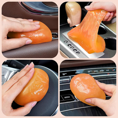 TeSabMi Car Cleaning Gel Car Cleaning Putty Car Putty Car Interior Cleaner Car Slime Car Detailing Kit Car Accessories Gifts for Dad Men Him Women Stocking Stuffers Pink