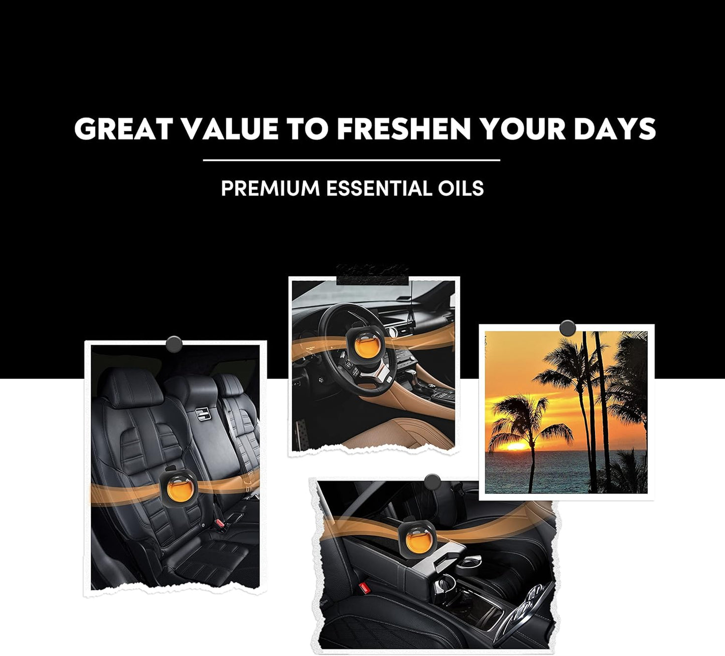 DRIVEJOY Car Air Freshener Vent Clips, 8 PK, 6 Ocean, 2 New Car Scent, Long Lasting Air Fresheners for Men & Women, Up to 240 Days, Odor Eliminator