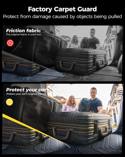 3W Floor Mats & Cargo Liner Fit for 2021 2022 2023 2024 2025 2026 Chevy Tahoe/GMC Yukon/Cadillac Escalade 7 Seat, TPE All Weather Custom Fit Car Accessories Heavy Duty Rubber Full Set Trunk Mats - Colors B