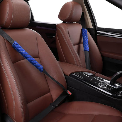 4 Pack Universal Car Seat Belt Pads, Adult Seat Belt Shoulder Strap Covers Harness Pad for Car/Bag,Soft Comfort Helps Protect You Neck Shoulder from The Seat Belt Rubbing（Black）
