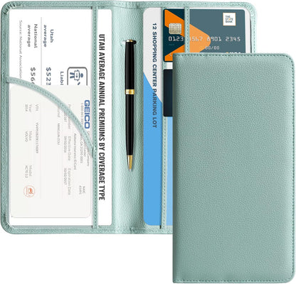 CoBak Car Registration and Insurance Holder - Vehicle Glove Box Car Organizer,Auto Truck Comparment Accessories Case with Magnetic Closure for Driver License,Cards - Colors B