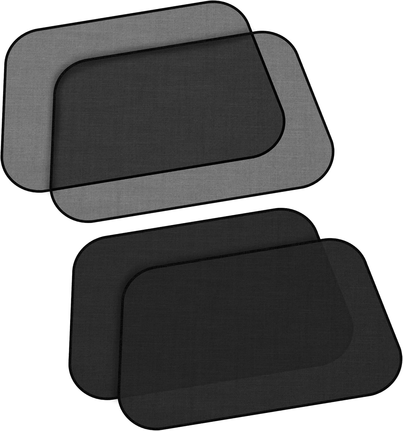 EcoNour Car Window Shades for Baby (4 Pack) | Protects Baby from Window Sun & Heat | Sun Shade Side Windows for Kids | Automotive Sun Protection from UV | Child Safety Accessories | Medium - 20"x12"