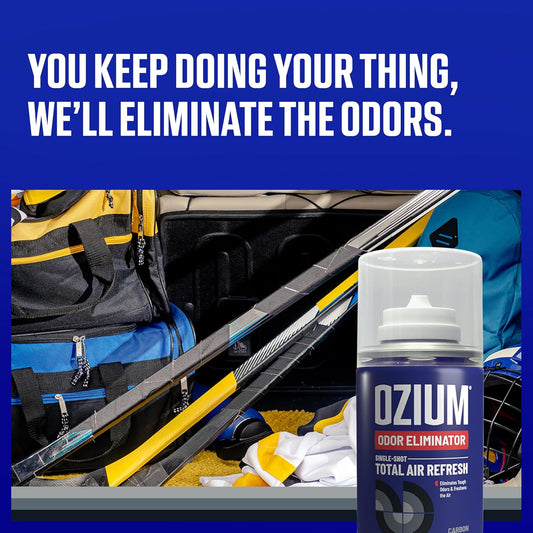 OZIUM® Air Freshener Odor Eliminator, 2oz Single Shot Total Air Refresh & Car Air Freshener – Original – 4 Pack