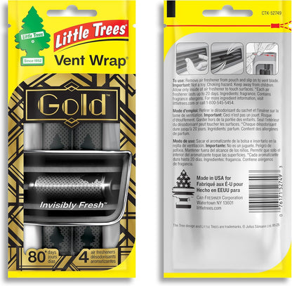 LITTLE TREES Car Air Freshener | Vent Wrap Provides Long Lasting Scent, Invisibly Fresh | New Car Scent, 16 Air Fresheners