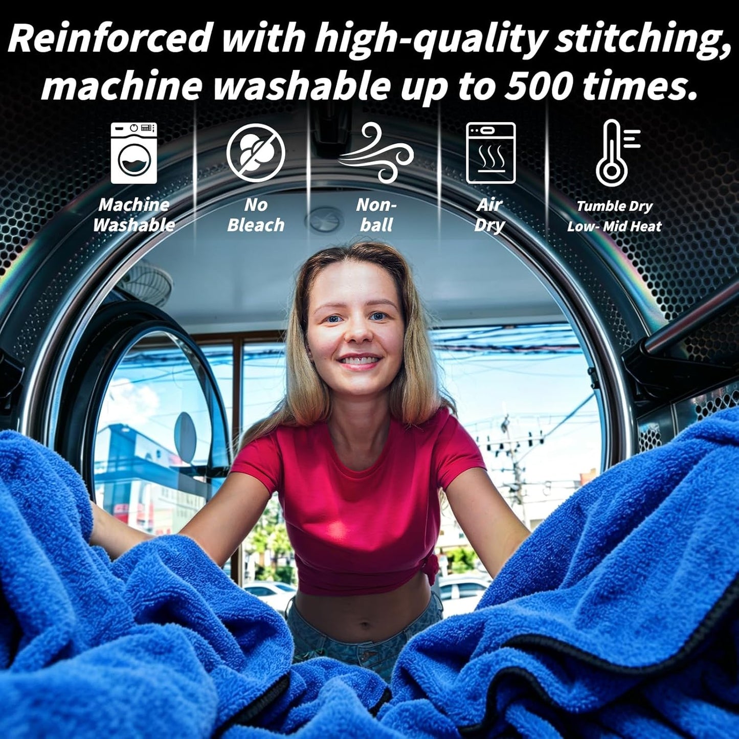 6PCS Microfiber Towels for Cars 36x25 Inch Microfiber Cleaning Cloths Bulk Soft Car Detailng Towel Cloths 450 GSM Detailing Buffing Quick Drying Towel Polishing Waxing Auto Detailing Towel Cloth