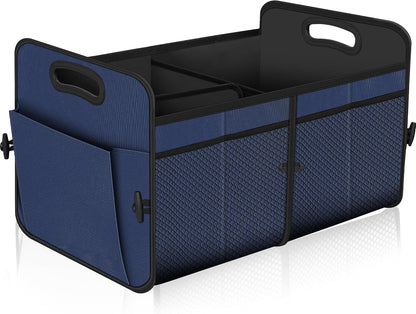 Femuar Car Trunk Organizer with Large Capacity Waterproof Car Accessories for Women & Men, Collapsible Trunk Organizer for Suv/Jeep/Sedan,Tools (Black, Standard)