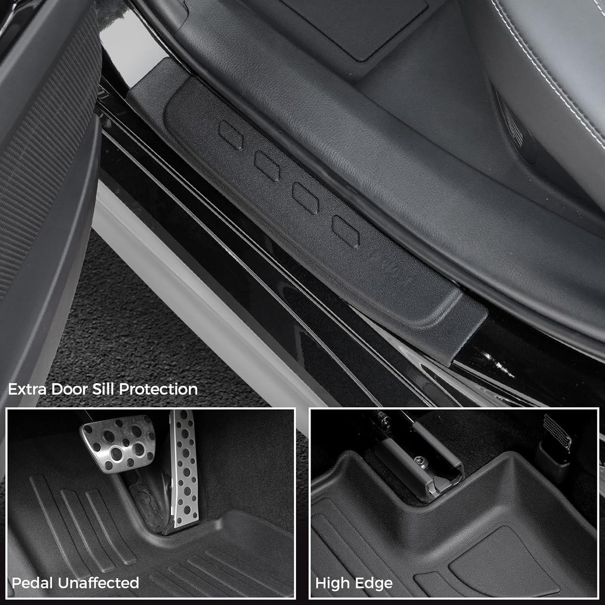 Floor Mats for Toyota Sienna 2021-2026, All Weather Floor Mats Lower Trunk Cargo Liner Accessories, Full Coverage Set (Fit 8-Seat with Spare Tire)