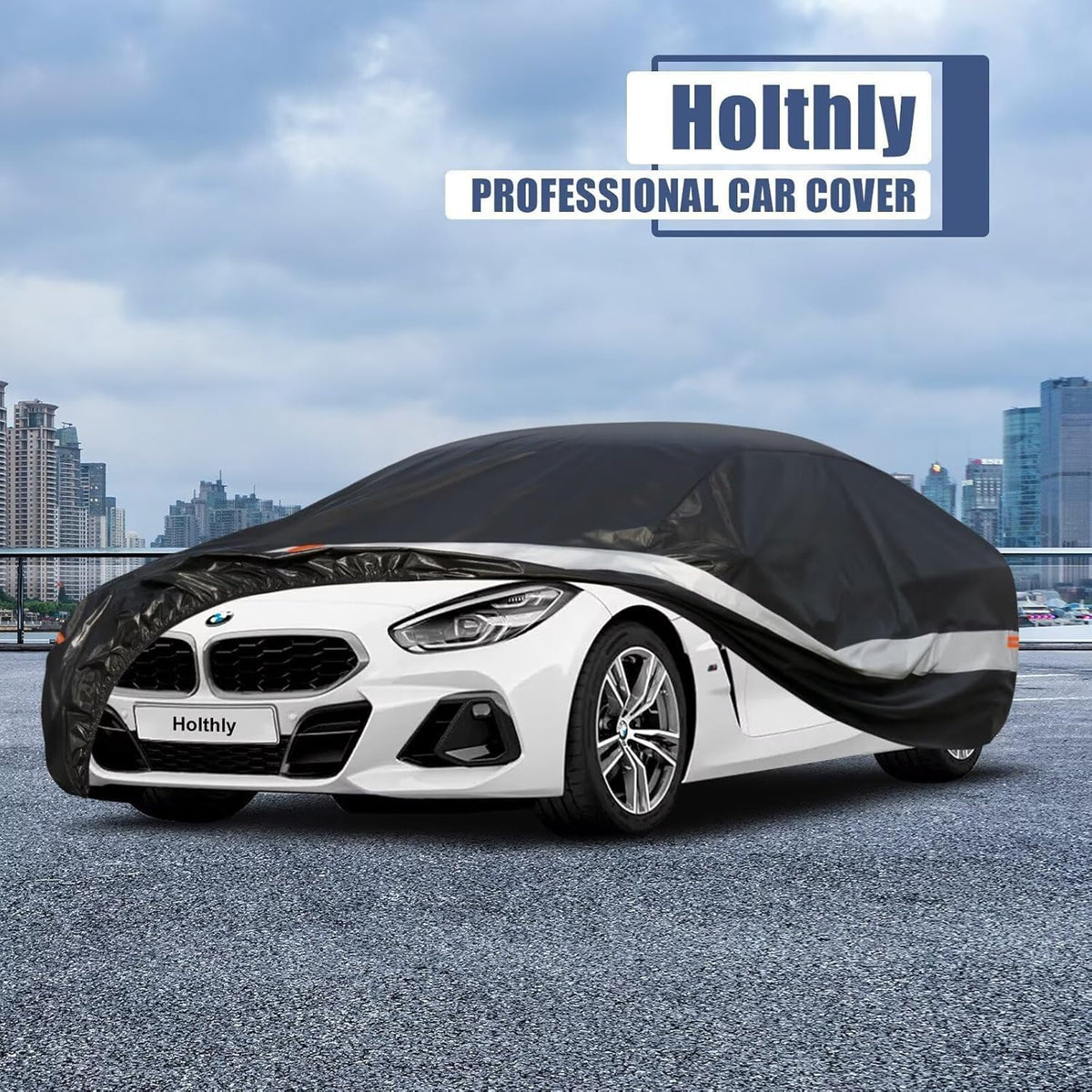 10 Layers Car Cover Custom Fit for Mercedes Benz C Class C250 C300 C43 C63 (1993-2026), Waterproof All Weather for Automobiles, Outdoor Full Cover Sun Dust Rain Protection with Cotton. Black - Colors C