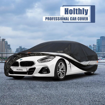 10 Layers Car Cover Custom Fit for Mercedes Benz C Class C250 C300 C43 C63 (1993-2026), Waterproof All Weather for Automobiles, Outdoor Full Cover Sun Dust Rain Protection with Cotton. Black - Colors C
